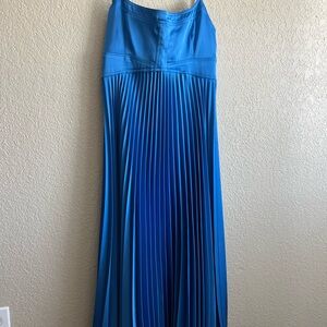 Elegant Blue Pleated Skirt